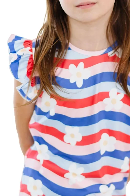 July Vibes S/s Ruffle Tee