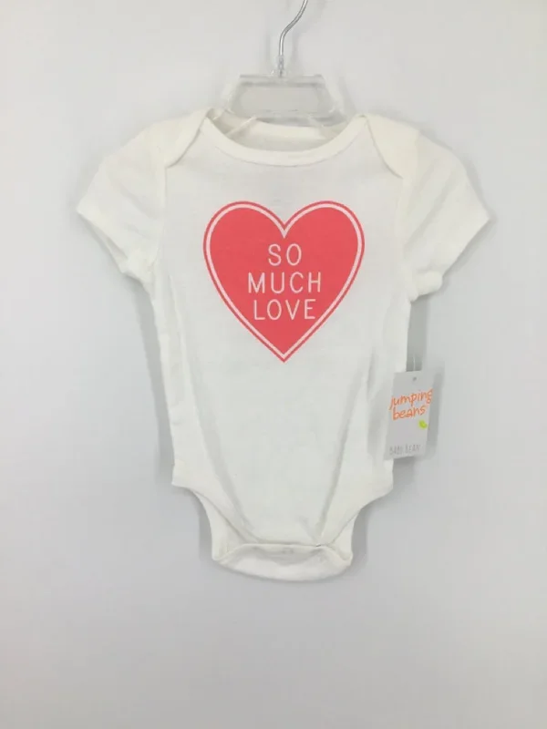 jumping beans Child Size 12 Months White Valentine’s Day Onesie