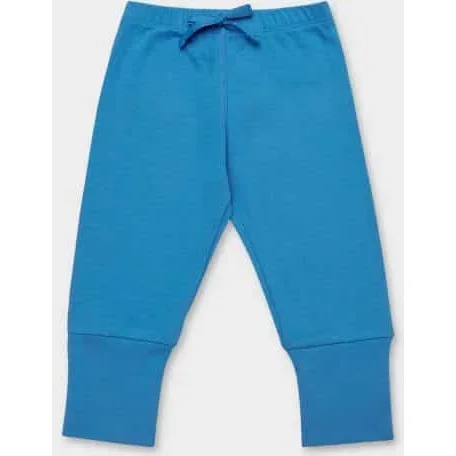 Kidential Organic Cotton Baby Pant With Elongated Cuff Light Blue
