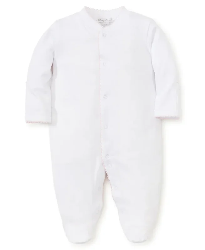 Kissy Kissy Basic Footie | White/Pink