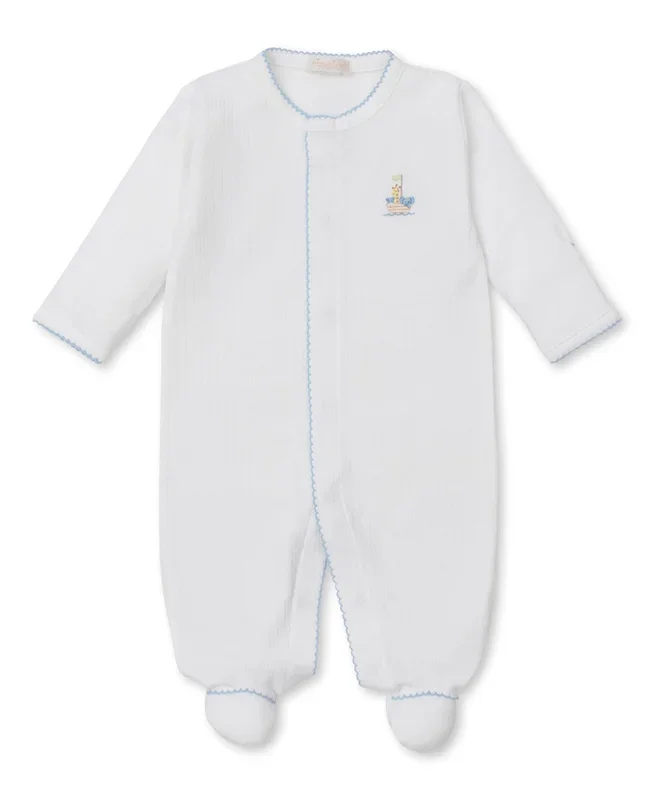 Kissy Kissy Noah’s Ark Embroidered Zipper Footie