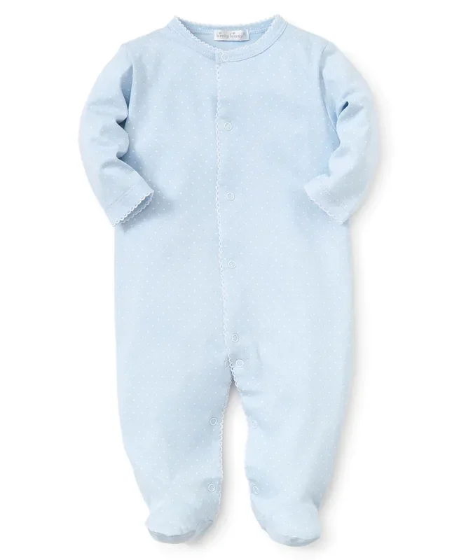 Kissy Kissy Printed Footie | Dots Blue