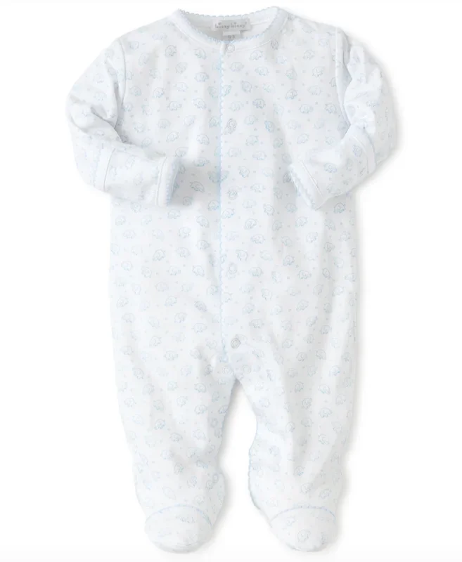 Kissy Kissy Printed Footie | Ele-fun Blue