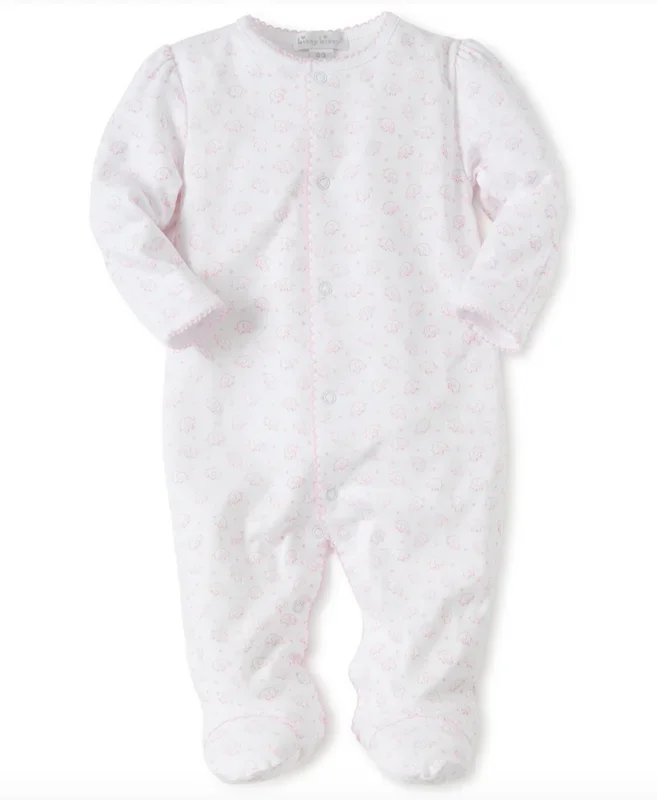 Kissy Kissy Printed Footie | Ele-fun Pink