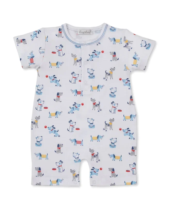 Kissy Kissy Puppy Patch Short Playsuit