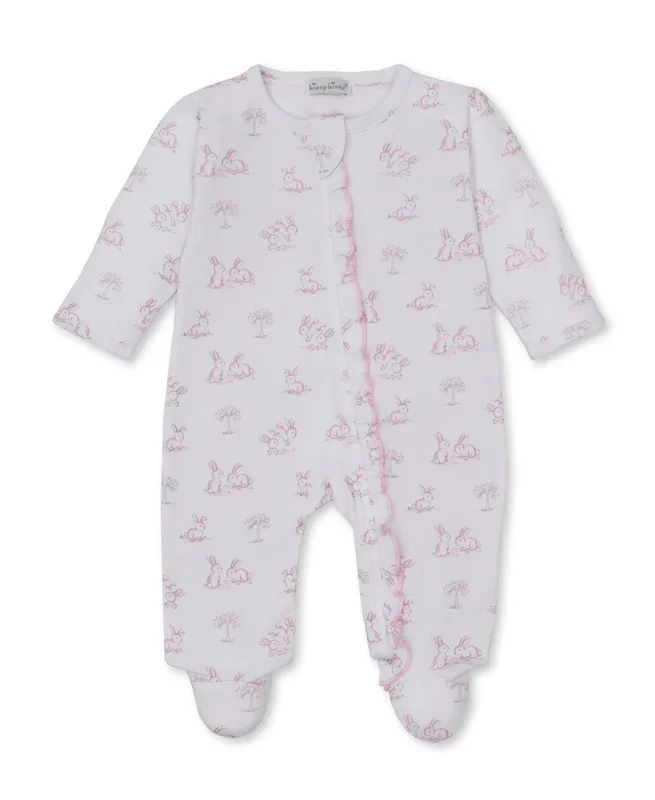 Kissy Kissy Zipper Footie | Bunny Fun Pink