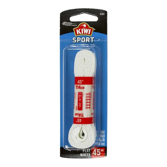 Kiwi Flat White Shoe Laces – 1 pair – 45 in.