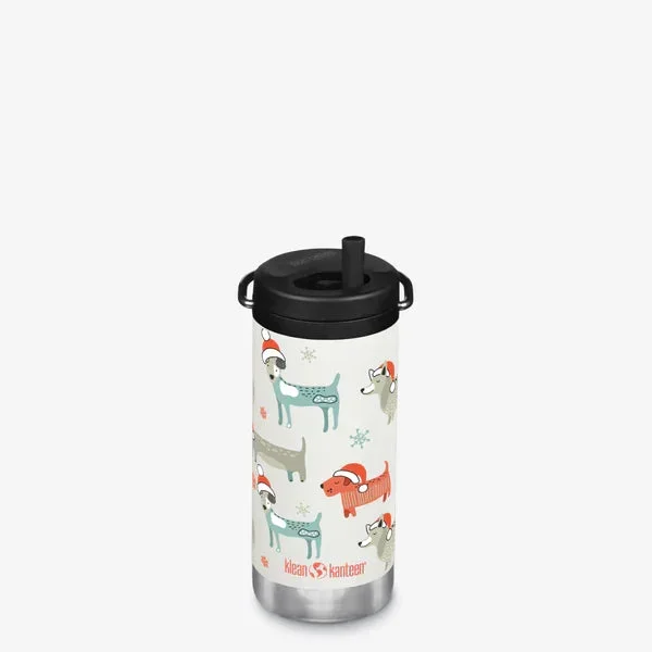 Klean Kanteen 12 oz Insulated Twist Cap Wide Bottle | Santa Dogs