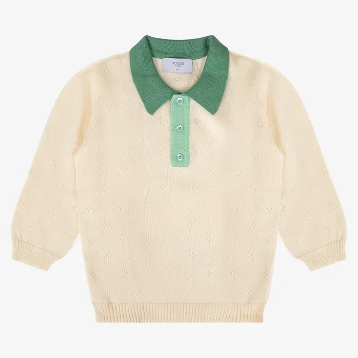 Knit Polo Shirt – White