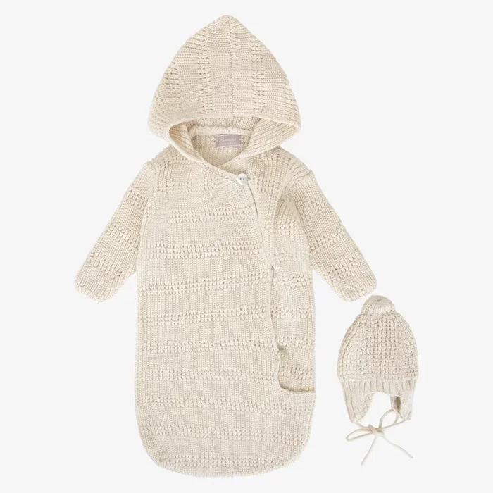 Knit Sack And Hat – Butter