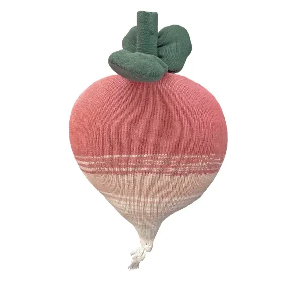 Knitted Cushion – Ramona the Radish