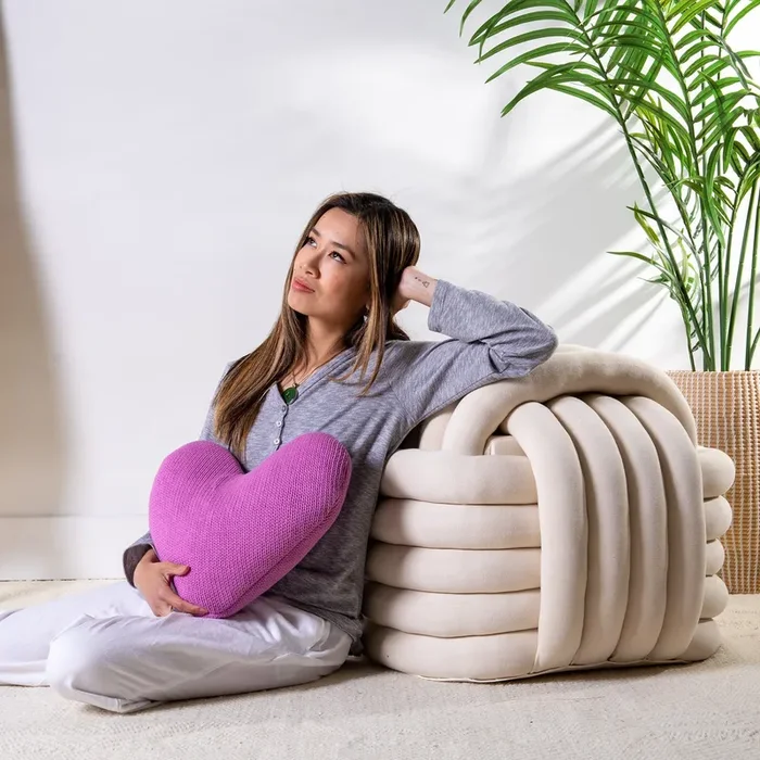 Knotted Pouf – Large – Natural