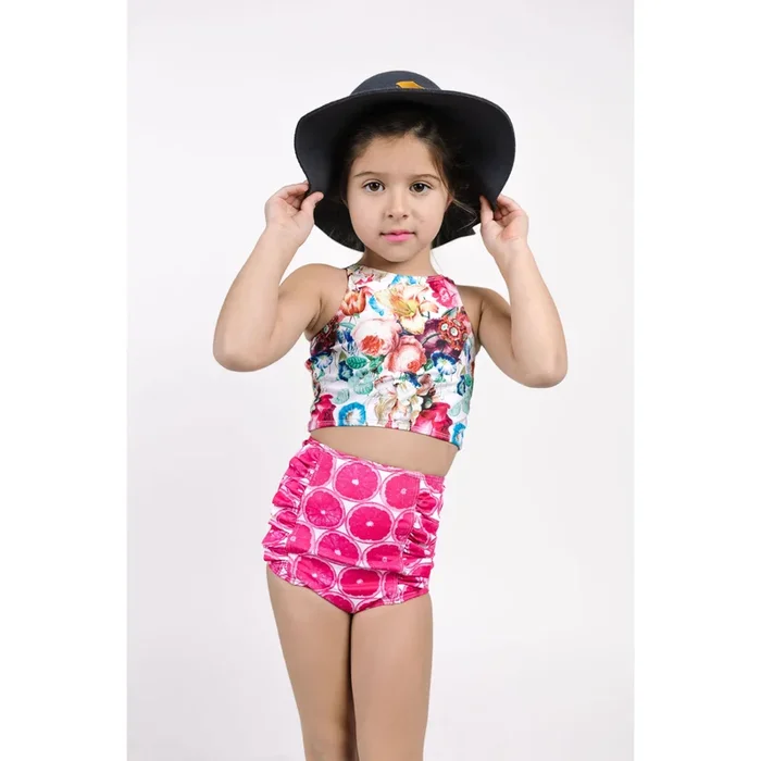 Kortni Jeane Swimwear Mini Racer Back Vintage Flo