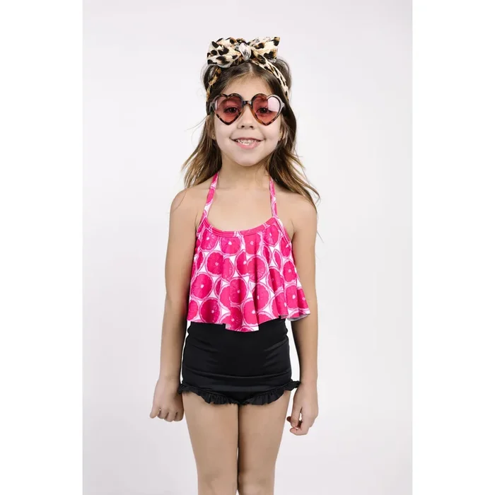 Kortni Jeane Swimwear Mini Ruff Bottoms Black