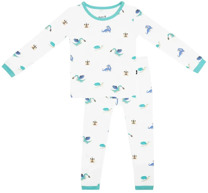 Kyte Baby Toddler Long Sleeve Pajama Set – Dragon (2T)