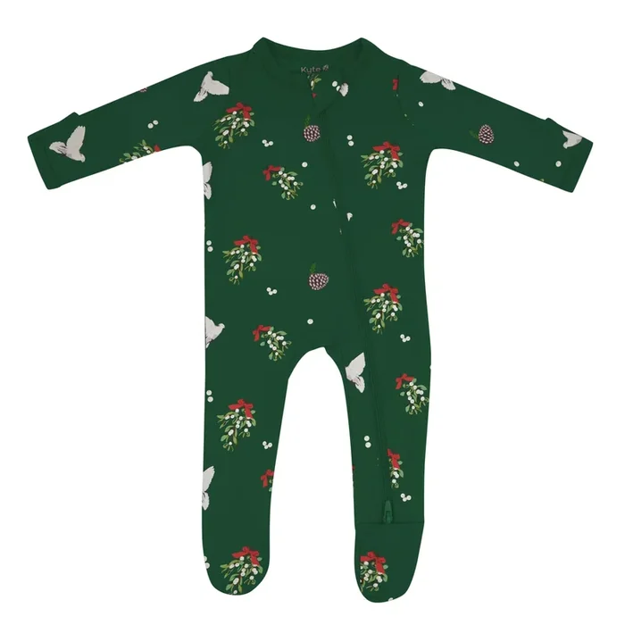Kyte Baby Zipper Footie – Mistletoe