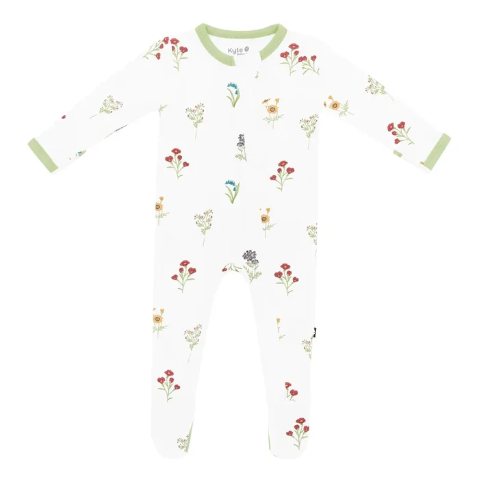 Kyte Baby Zippered Footie | Wildflower