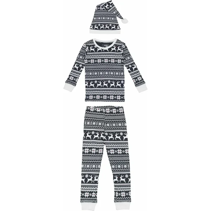 L’ovedbaby Organic Holiday PJ & Cap Set | Rudolph