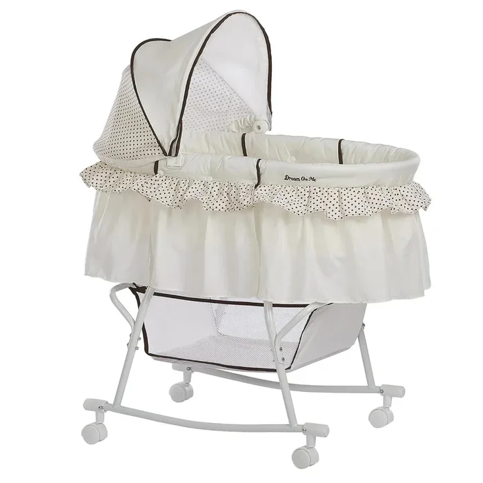Lacy Portable 2-in-1 Bassinet & Cradle – Cream (See Description)