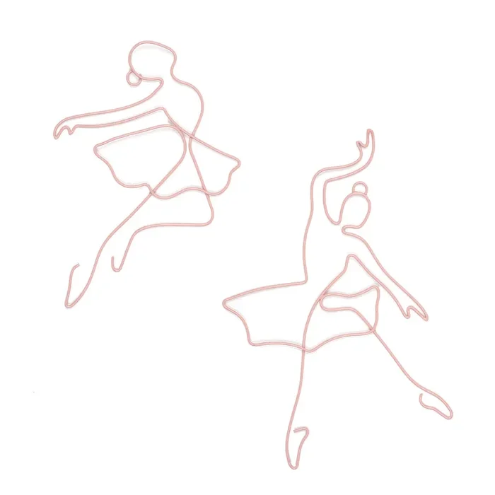 Lambs & Ivy Ballerina Baby 2-Piece Pink Ballet Dancers Wire Wall Decor