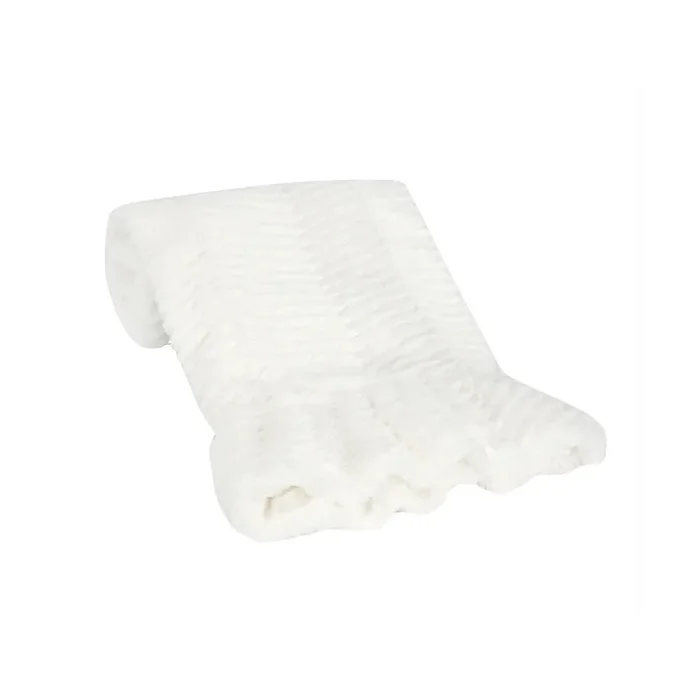 Lambs & Ivy Ruffled Lux Chevron Blanket