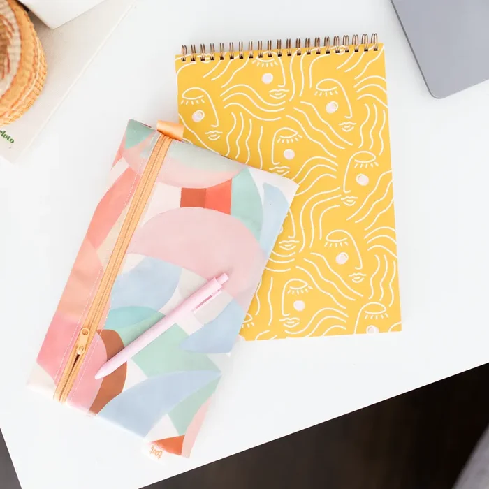 Large Front Zip Pouch – Moonscape