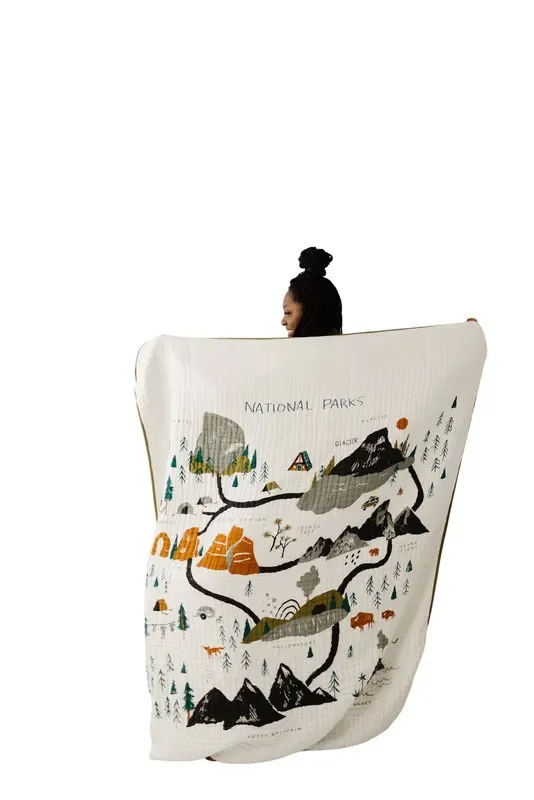 Large National Parks Throw Blanket