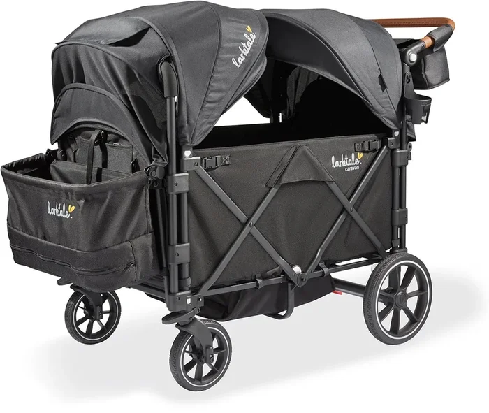 Larktale Caravan Quad (4 Seater) Stroller Wagon – Byron Black