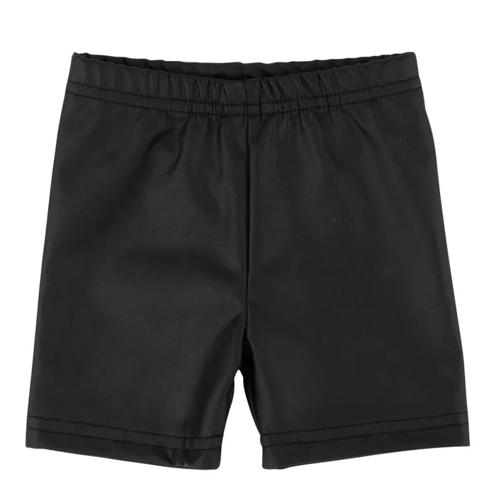 Leather Shorts, Black