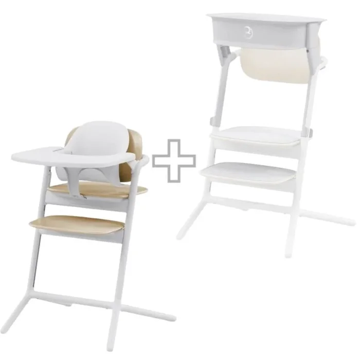 Lemo 3-in-1 High Chair + Training Tower Set – White