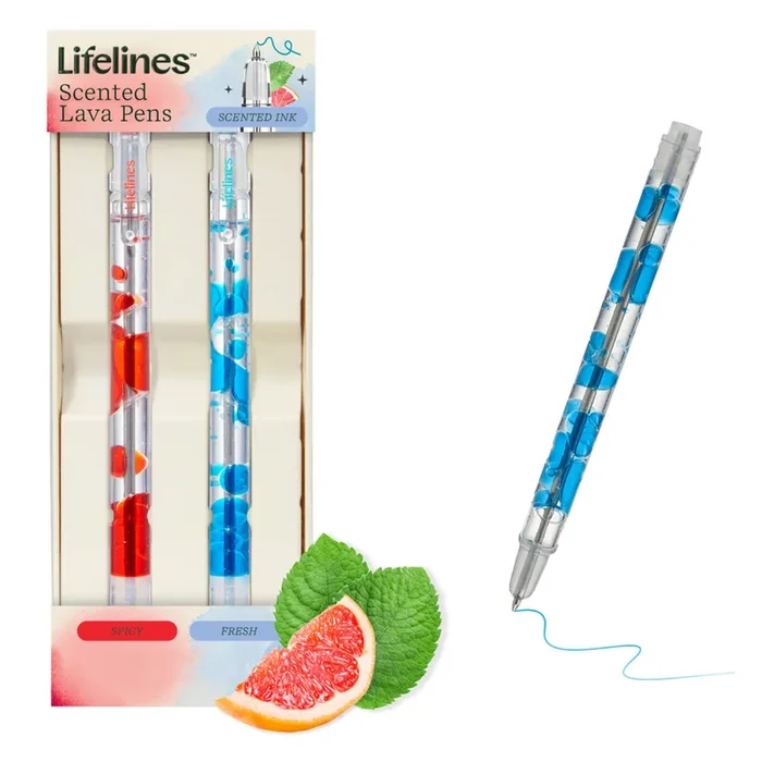 Lifelines Scented Lava Pens | Red/Blue 2 Pack
