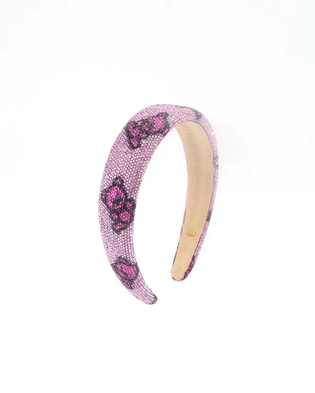 Light Pink Fully Crystallized Fuchsia Gummy Bear Headband