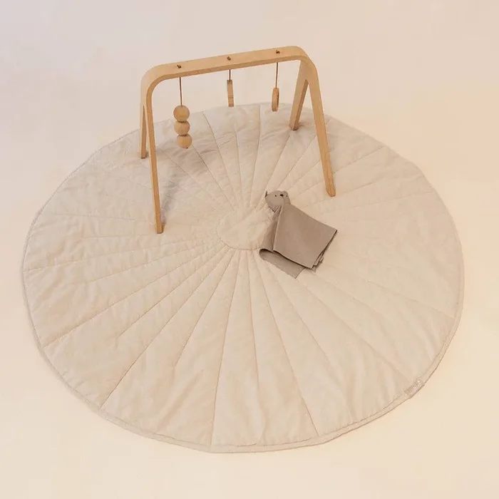 Linen Quilted Playmat – Sparrow + Desert Lark