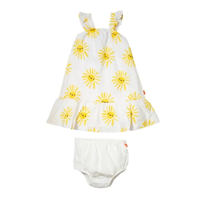 Linen Sun Baby Ruffle Dress
