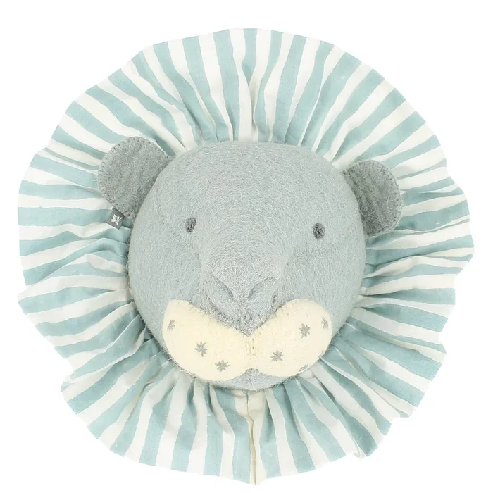 Lion with Vintage Ruff Head Mini – Blue