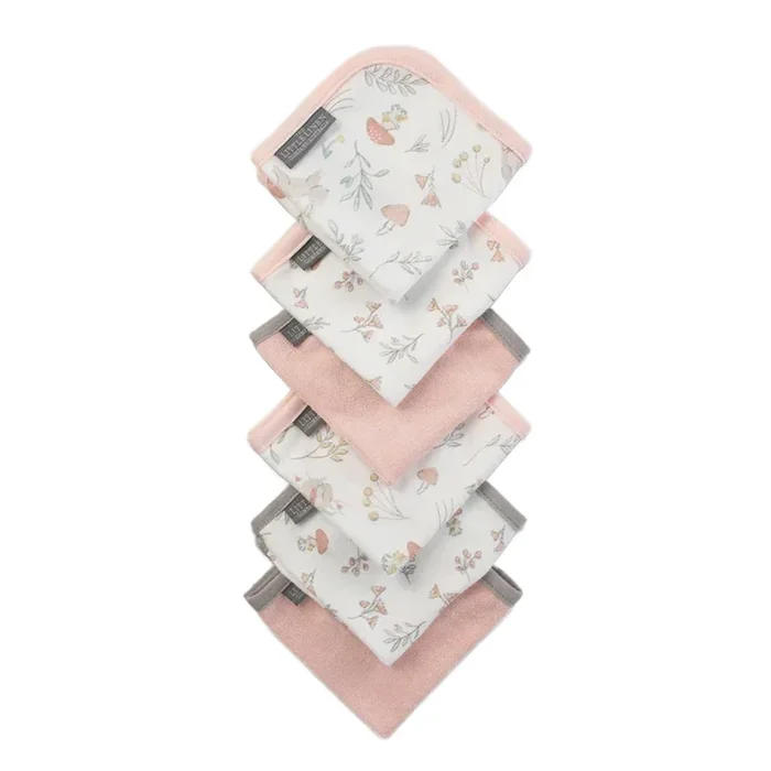 Little Linen Towelling Washers 6pk Harvest Bunny