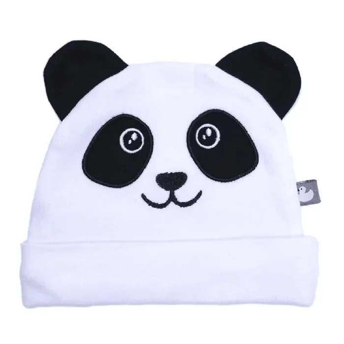 Little Panda Baby hat – white/black ears