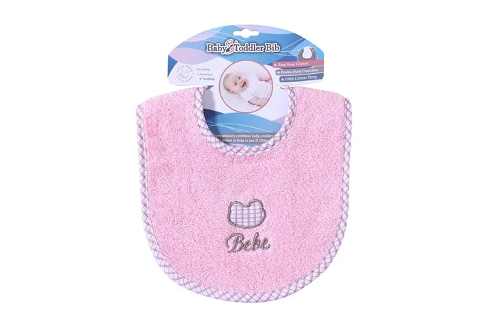 LITTLE PIPERS BABY BIB – BEBE DESIGN, PINK