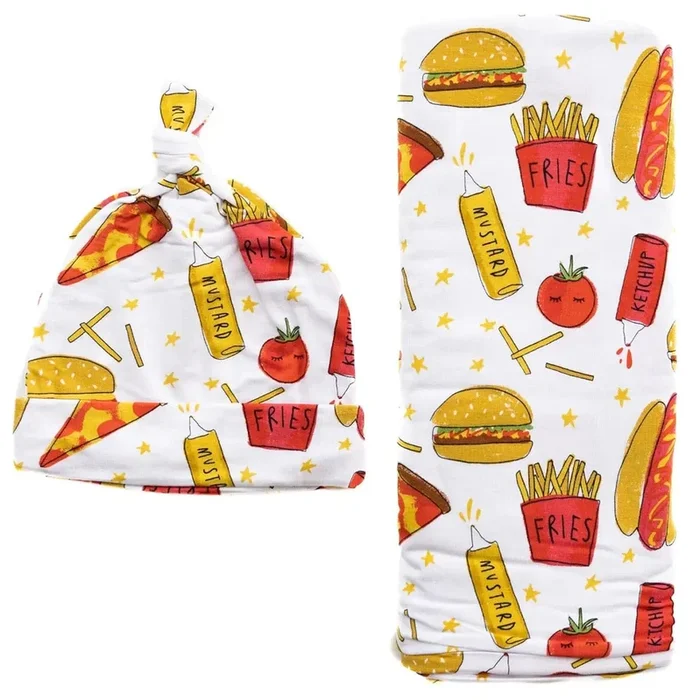 Little Sleepies Bamboo Viscose Swaddle + Hat Set – Fast Foodie