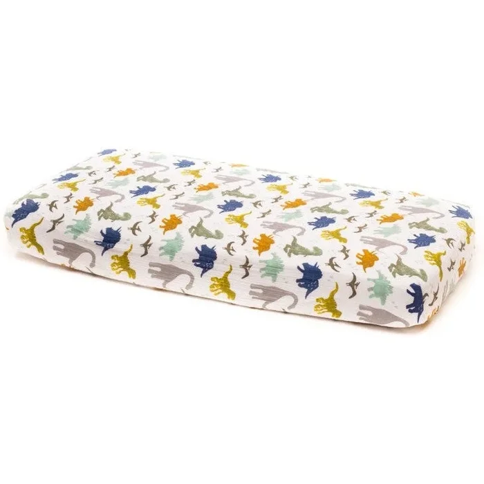 Little Unicorn Cotton Muslin Crib Sheet Dino Friends
