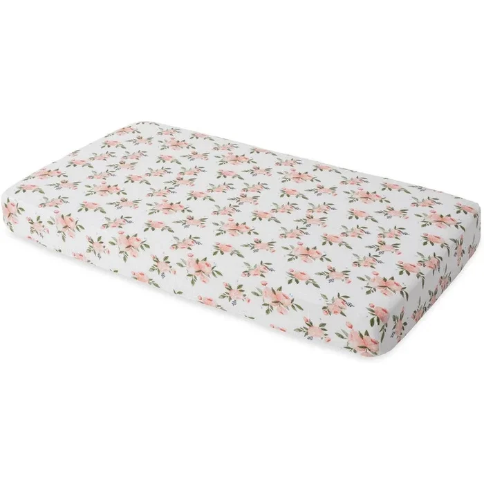 Little Unicorn Cotton Muslin Crib Sheet | Watercolor Rose