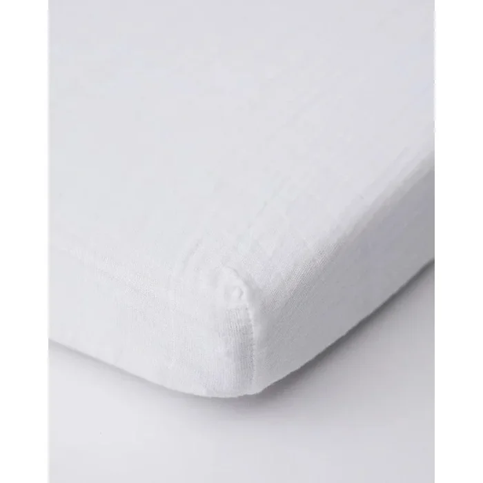 Little Unicorn Cotton Muslin Crib Sheet White