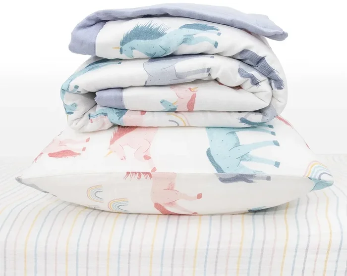 Little Unicorn Cotton Muslin Toddler Bedding 3 Piece Set – Unicorns