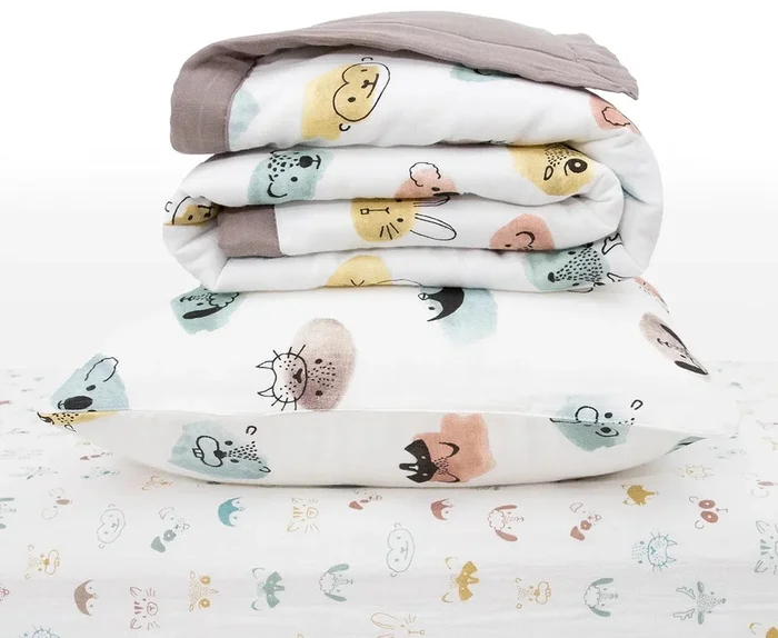 Little Unicorn Cotton Muslin Toddler Bedding 3 Piece Set – Watercolor Critters