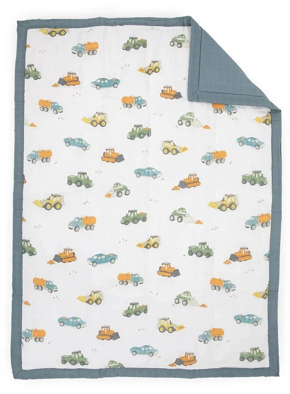 Little Unicorn Cotton Muslin Toddler Comforter – Work Trucks