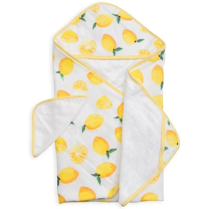 Little Unicorn Infant Hooded Towel Set Lemon