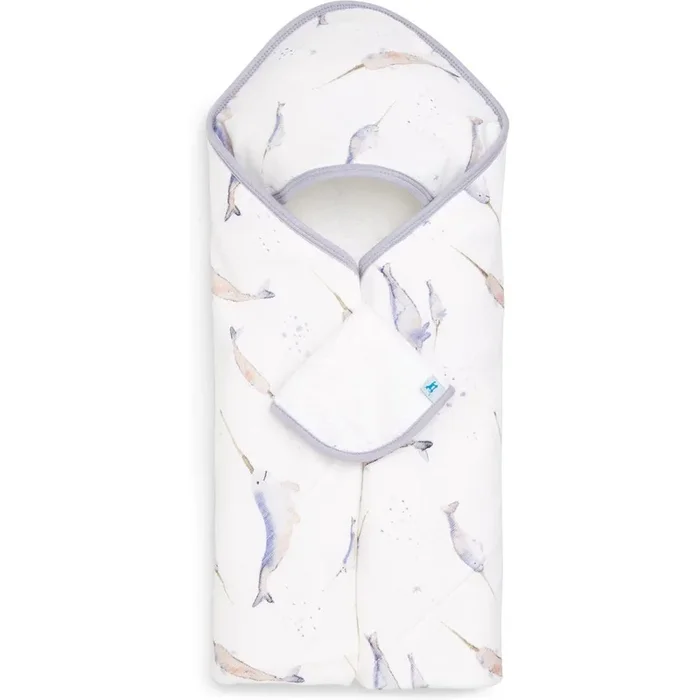 Little Unicorn Infant Hooded Towel Set Narhwal