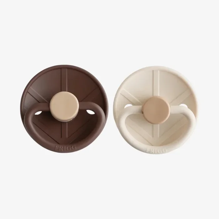 Little Viking Silicone Pacifier 2 Pack – Cocoa & Cream