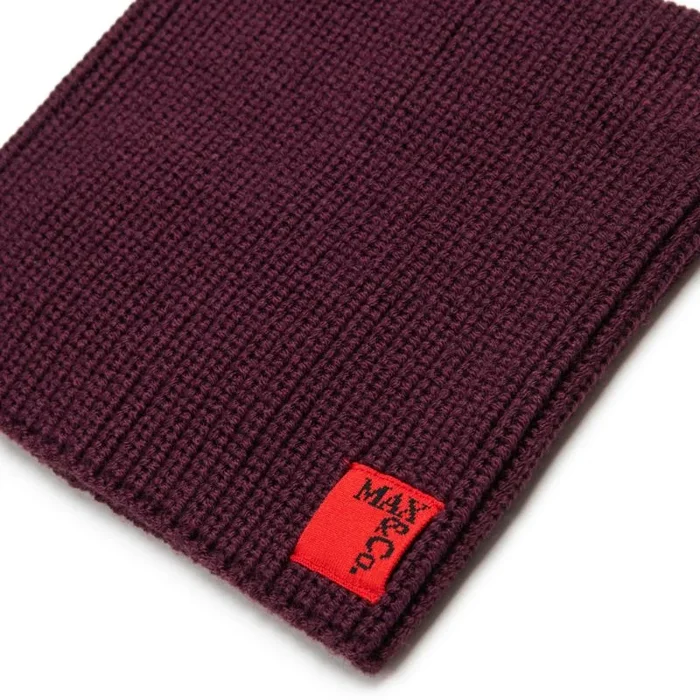 Logo Knit Scarf – Plum