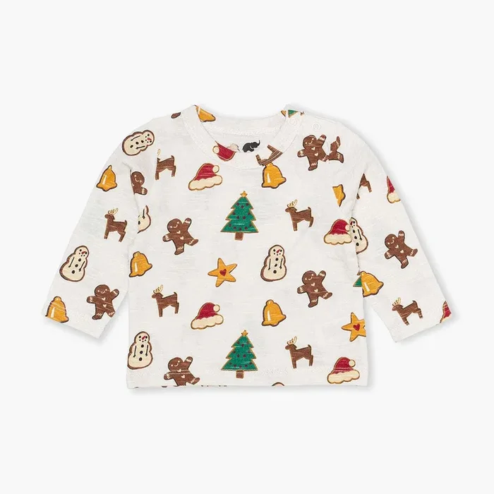 Long Sleeve Slub Jersey Crewneck Tee – Holiday Cookies